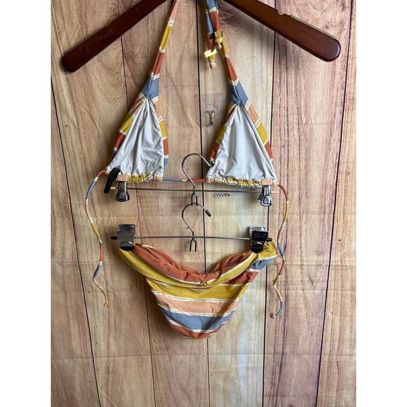 Vix Paula Hermanny Striped String Bikini Women's Size S - Picture 7 of 7